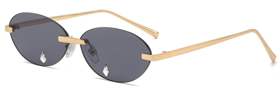 Oval Black Sunglasses for Women