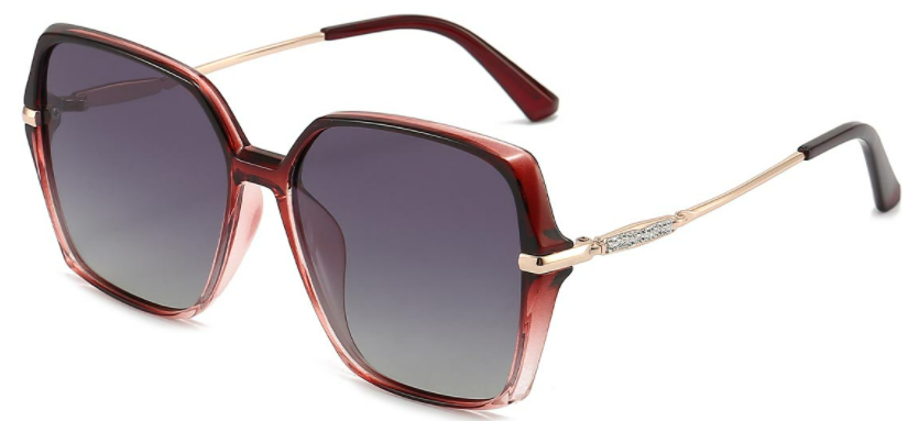 Square Gradient-Red/Grey Sunglasses for Women