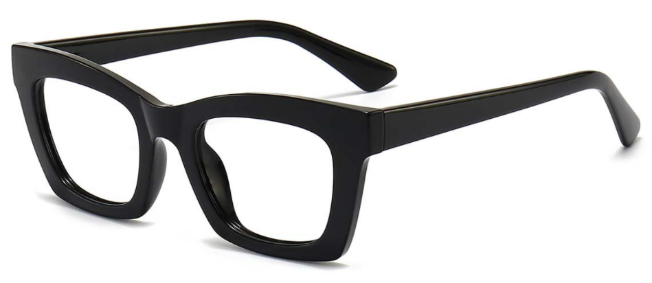 Laelia: Rectangle Black Eyeglasses for Women