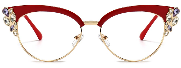 Cat-eye Red Eyeglasses For Women
