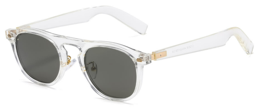 Oval Clear/Grey Sunglasses for Men & Women