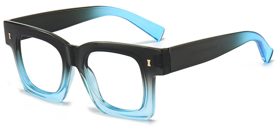 Square Blue Eyeglasses for Men and Women