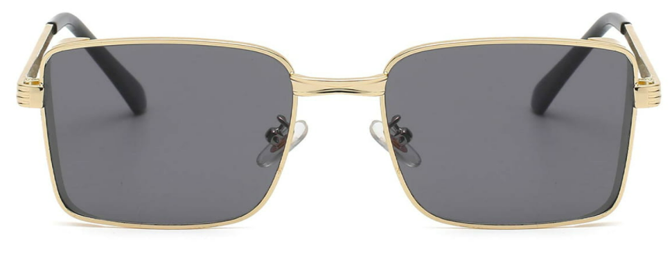 Calida: Rectangle Black Sunglasses for Men and Women