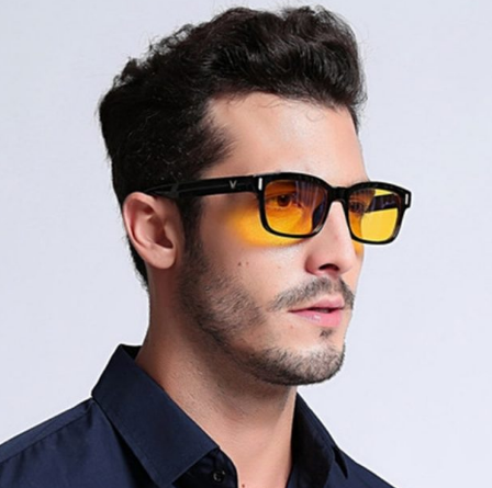 a men wearing gaming glasses
