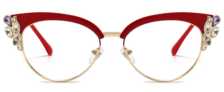 Cat-eye Red Eyeglasses for Women
