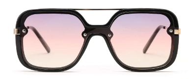 Aviator Black/Purple-pink Sunglasses For Men and Women