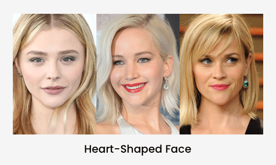 women with heart face shape