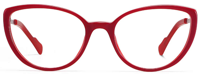 Audrey: Cat-eye Red Eyeglasses For Women