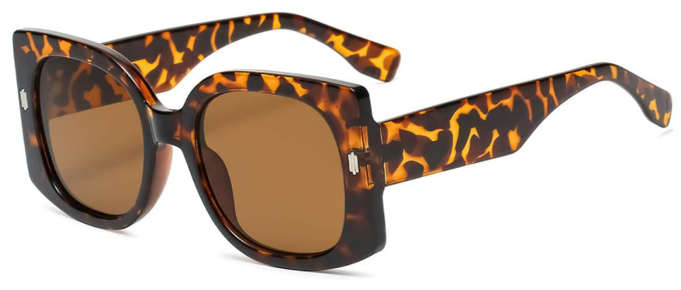 Rocio:Square Tortoiseshell Sunglasses for Men and Women