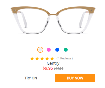 Gentry: cat-eye clear glasses