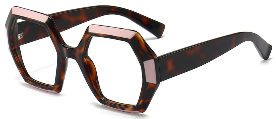 Square Pink/Tortoiseshell Eyeglasses for Women