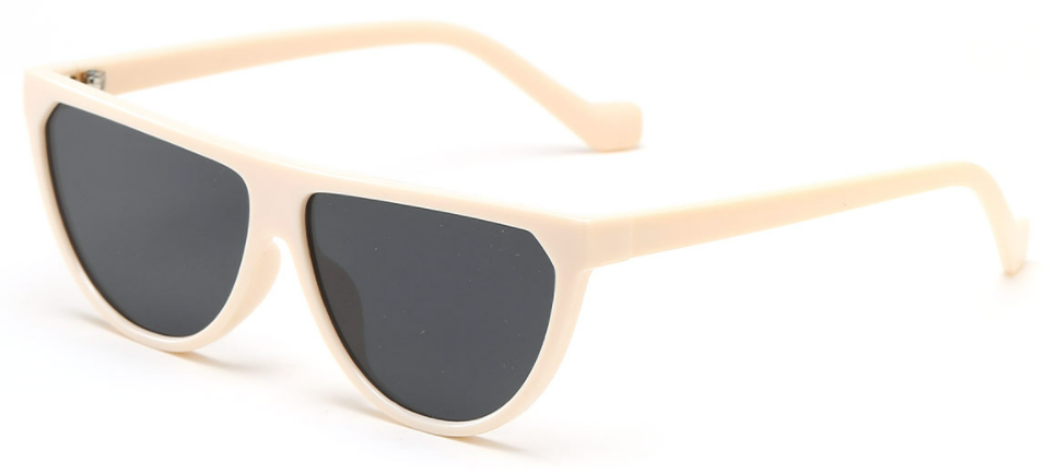 Elizabeth:Cat-eye Beige/Grey Sunglasses for Men Women