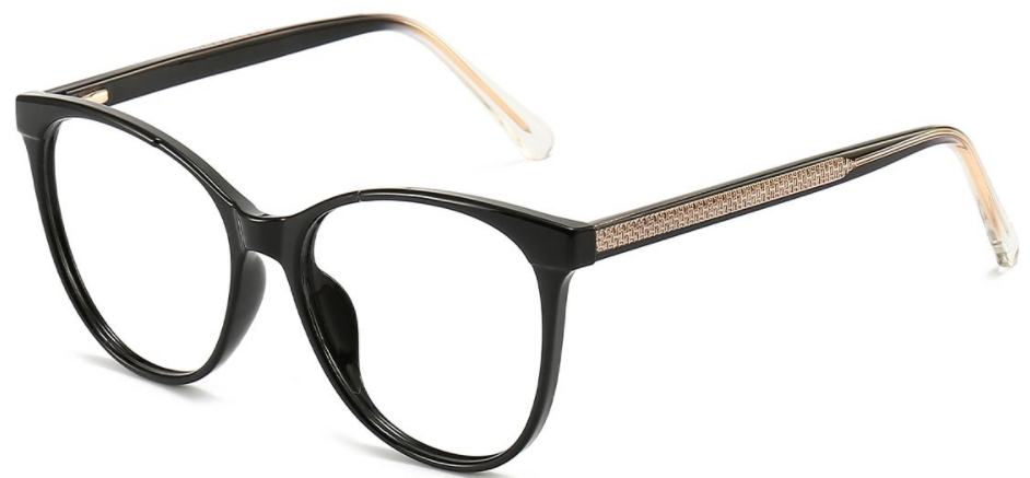Elizaveta: Oval Black Eyeglasses for Women