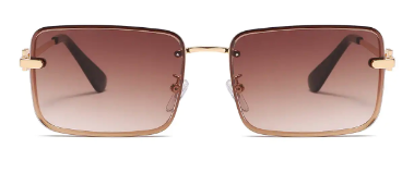 Rectangle Gradient-Brown Sunglasses For Men and Women