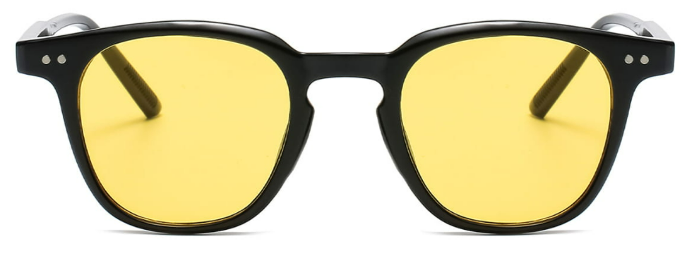 Merida:Oval Black/Yellow Sunglasses for Women and Men