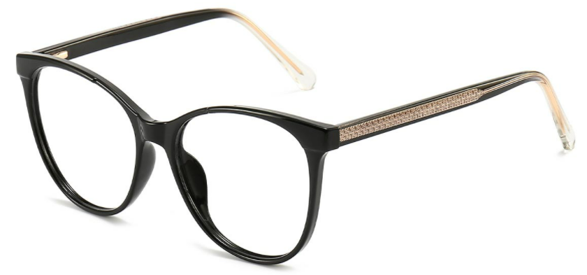 Oval Black Eyeglasses For Women