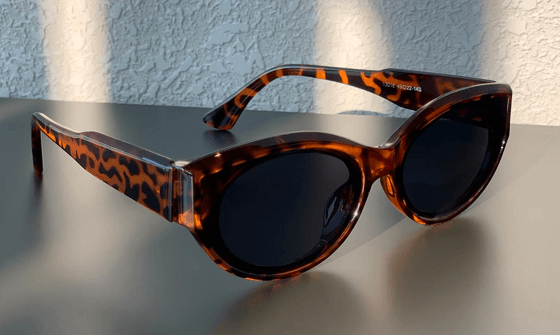 Oval Tortoiseshell/Grey Sunglasses For Men and Women