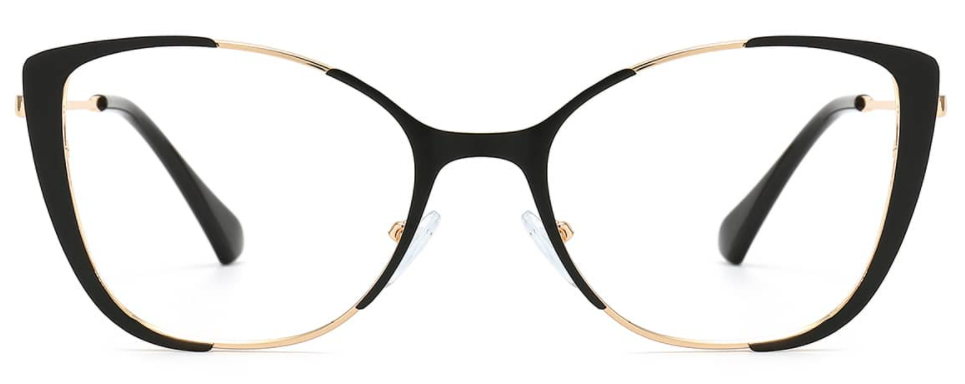 Aiyana: Square Black Eyeglasses