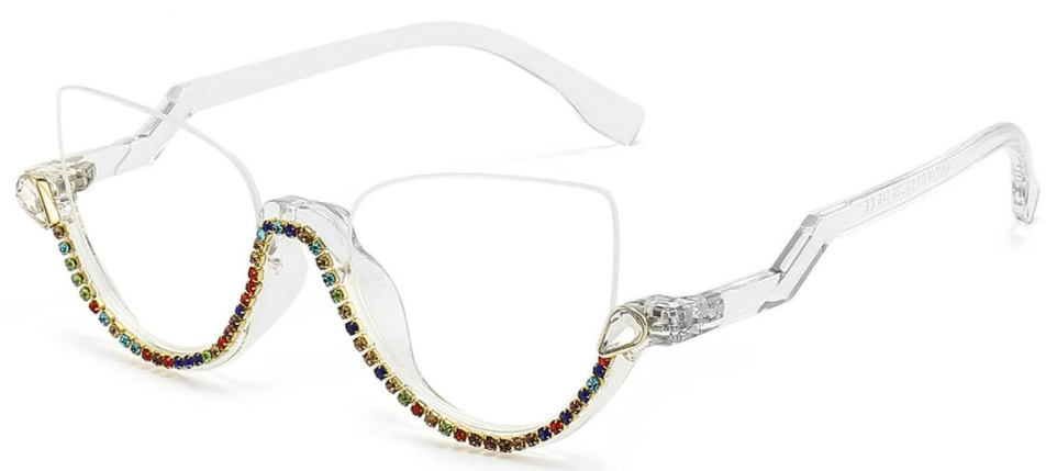 Behati: Cat-eye Fancy-Diamond Eyeglasses for Women