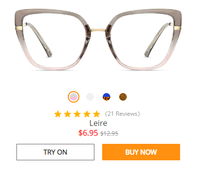 Leire:Cat-eye clear glasses