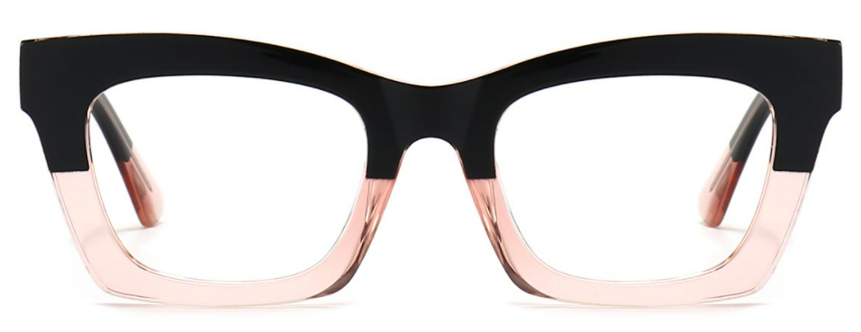 Laelia: Rectangle Black-Pink Eyeglasses