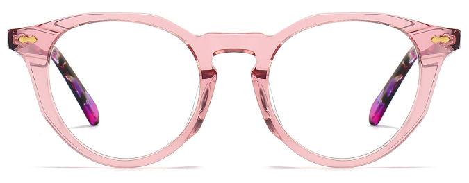 Eowyn: Oval Pink Eyeglasses For Women