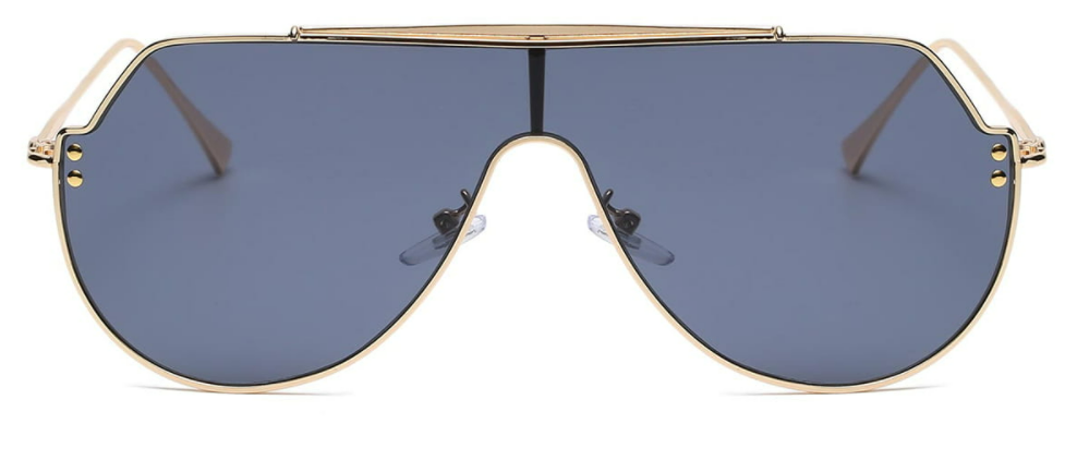 Zelina: Aviator Gold/Grey Sunglasses for Men and Women