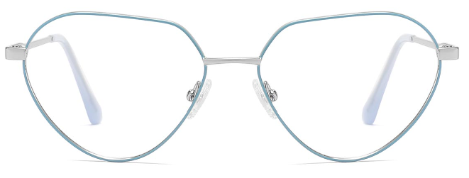 Malee: Oval Blue Eyeglasses for Women