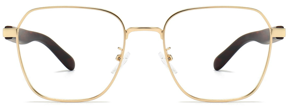 Square Gold Eyeglasses For Men and Women