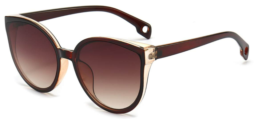 Cat-eye Brown/Gradual-Brown Sunglasses For Men