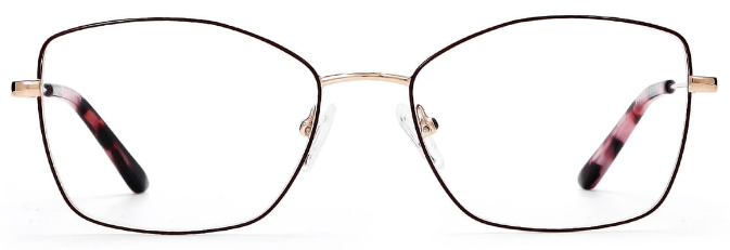 Holland: Rectangle Red/Gold Eyeglasses For Men and Women