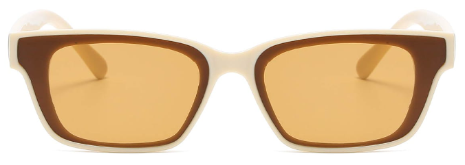 Rectangle Beige Sunglasses For Women