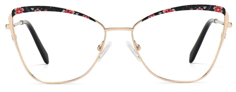 Cat-eye Floral Eyeglasses for Women