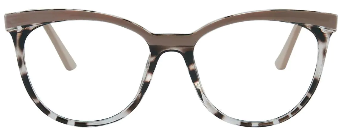 Nira: Oval Cameo-spot Glasses