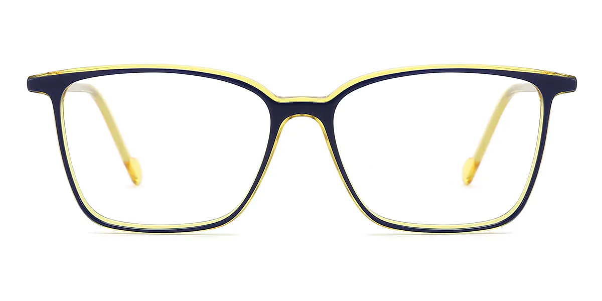 Rectangle Yellow Glasses for Men and Women
