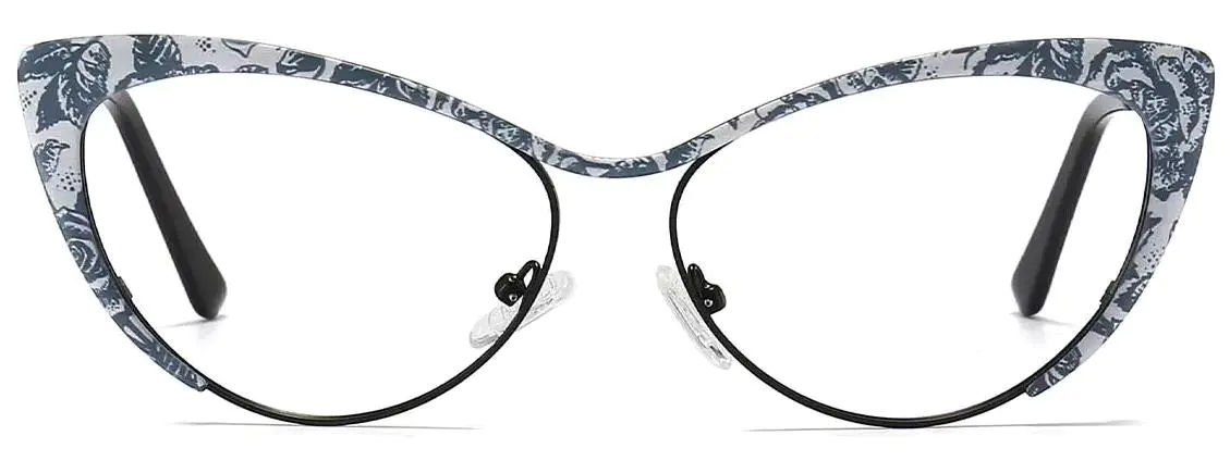 Lata: Cat-eye Celadon/Colour Glasses