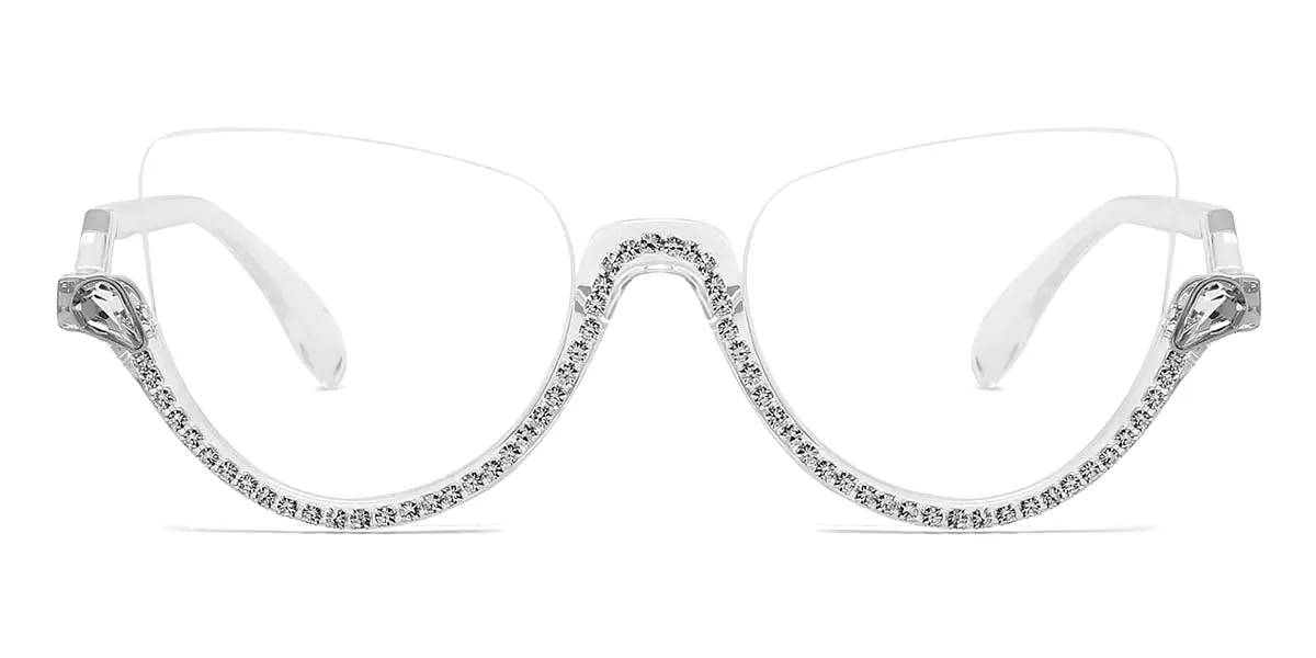 Cat-eye White Glasses for Women