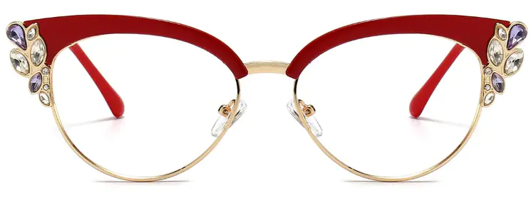 Cat-eye Red Eyeglasses For Women