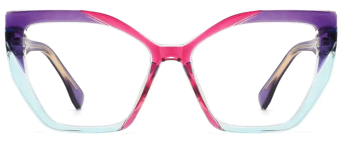 Helena: Square Purple/Blue/Pink Glasses