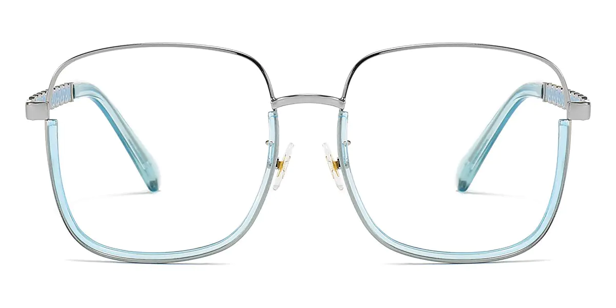 Square Blue Glasses Frame for Women