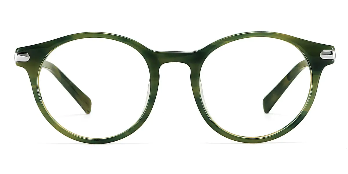 Oval Green Glasses for Men