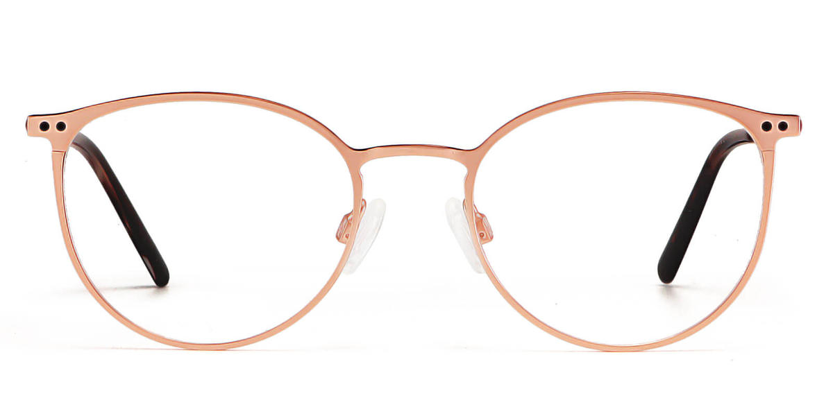 Rose Gold Irvette - Oval Glasses
