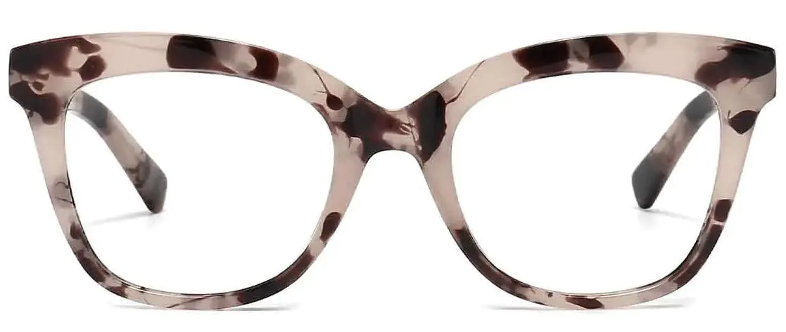Alwin: Square Ivory/Tortoiseshell Glasses