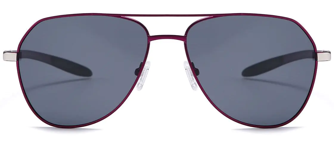 Kaden: Aviator Rose purple/Gray Sunglasses