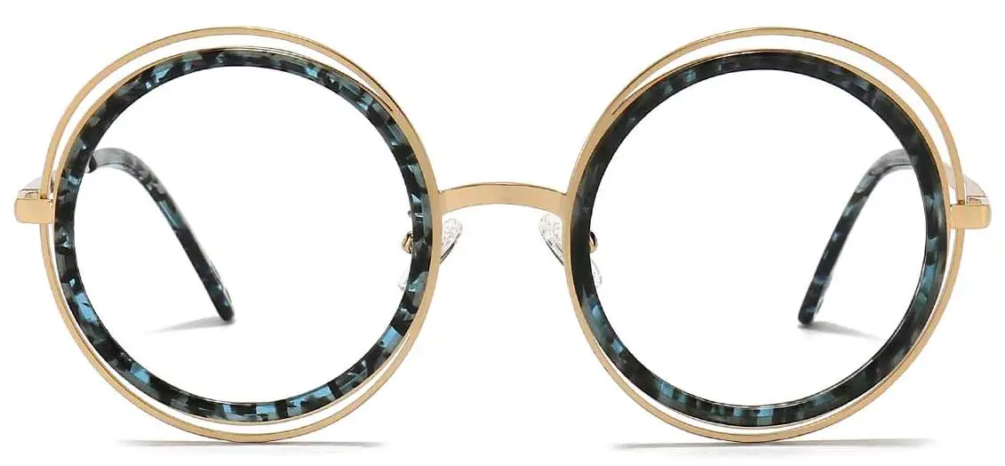 Braylin: Round Blue-Tortoiseshell Glasses