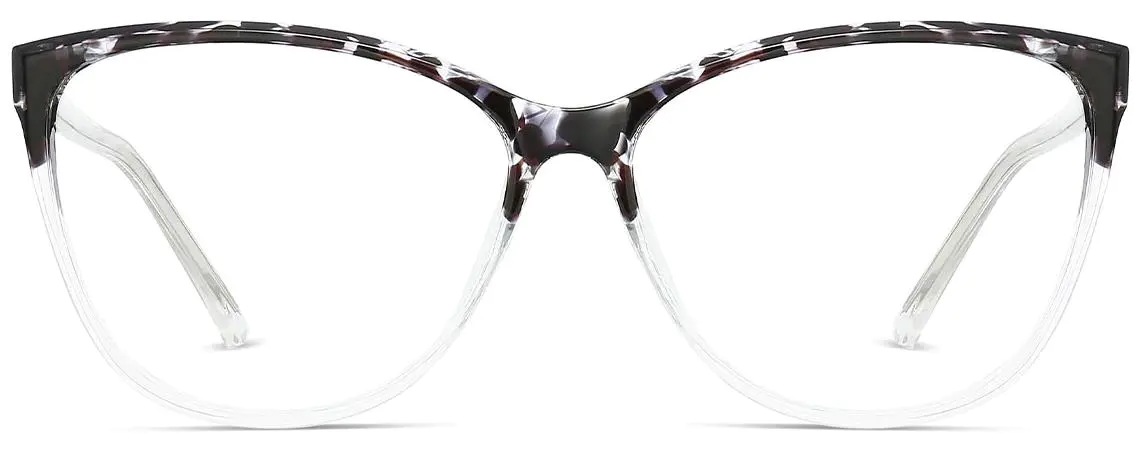 Oren: Cat-eye Black/Tortoiseshell-Clear Glasses