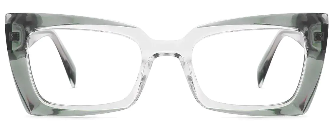 Christopher: Rectangle Gradient-Grey Glasses
