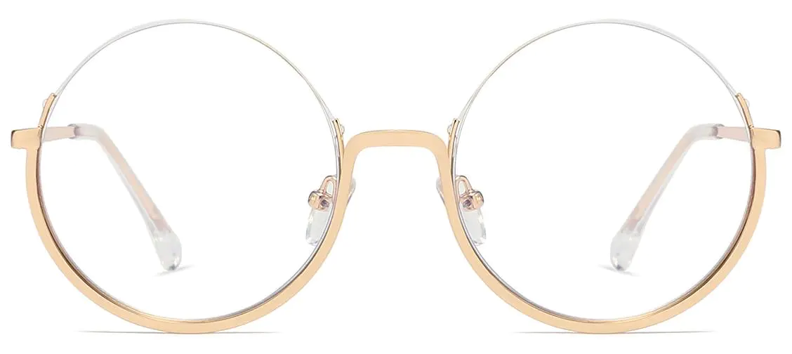 Lucien: Round Gold Glasses