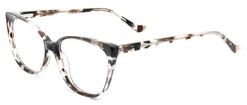 Thera: Oval Grey-Stripe Glasses