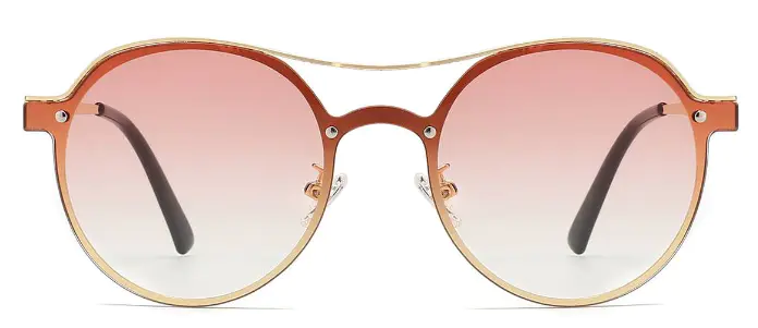 Rabih: Aviator Red/Champagne-Gradual powder Sunglasses